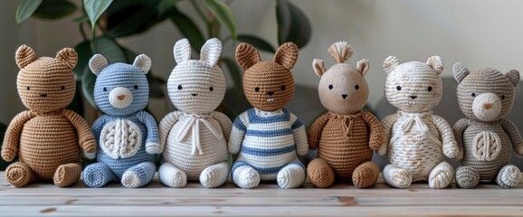 A Set Of Baby Bodysuits, Pants, Socks, And A Knitted Toy Are Neatly Arranged, HD