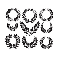 laurel sign illustration icon logo vector illustration