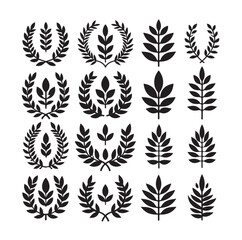 laurel sign illustration icon logo vector illustration