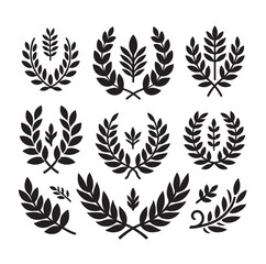 laurel sign illustration icon logo vector illustration