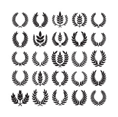laurel sign illustration icon logo vector illustration