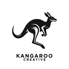 Fototapeta premium kangaroo logo icon design illustration