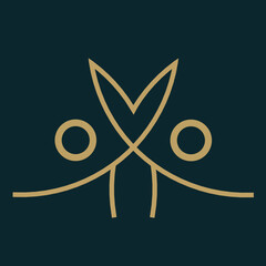 Illustration of a logo or icon flower