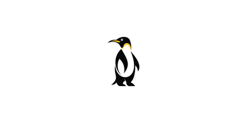 Creative penguin logo design with unique concept , premium vector