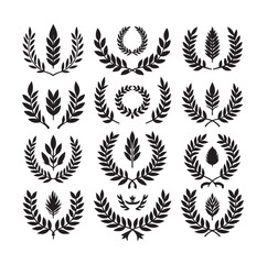 laurel sign illustration icon logo vector illustration