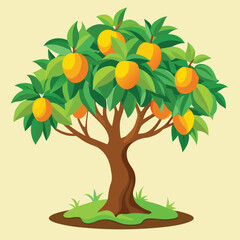 A mango tree vector art