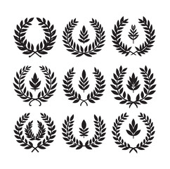 laurel sign illustration icon logo vector illustration