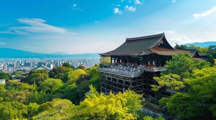 Fototapeta premium Discovering Japan's Diverse Landscapes: Golden Week Adventures