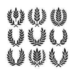 laurel sign illustration icon logo vector illustration