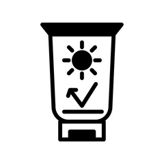 Sunblock icon vector or logo illustration style