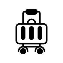 Suitecase icon vector or logo illustration style