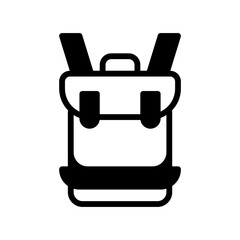 Backpack icon vector or logo illustration style