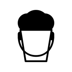 sand bucket icon vector or logo illustration style