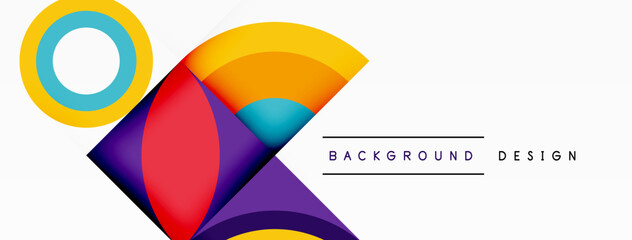 Circles and petals. Geometric beautiful abstract minimal template for Wallpaper, Banner, Background, Card, Book Illustration, landing page