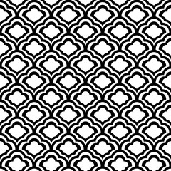 asian chinese vector pattern in black and white background