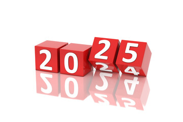 New Year 2025 Creative Design Concept - 3D Rendered Image	
