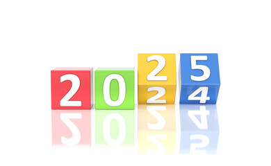 New Year 2025 Creative Design Concept - 3D Rendered Image	
