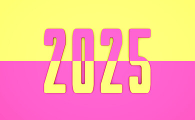New Year 2025 Creative Design Concept - 3D Rendered Image	
