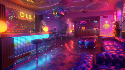 Dazzling Disco, 90s Nightclub Dance Floor Brilliance