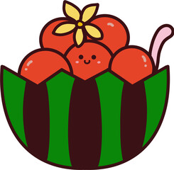 귀여운 수박화채