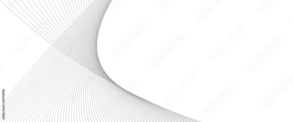 Sticker vector grey pattern of lines abstract wavy stripes on white isolated background.