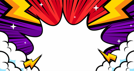 boom comic background with dot halftone on pop art style