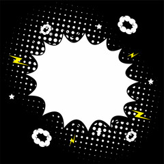 Comic magazine dialogue layout. Comic book grid with speech balloons frames, pop art vector template. Funny communication boxes, dialog frames on colorful background