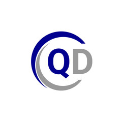 Alphabet letters Initials Monogram logo QD, INITIAL Letter QD logo design, template vector illustration. QD Initial Letter Logo design vector template, Graphic Alphabet Symbol for Corporate Business.