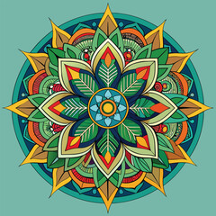 Colorful mandala vector art