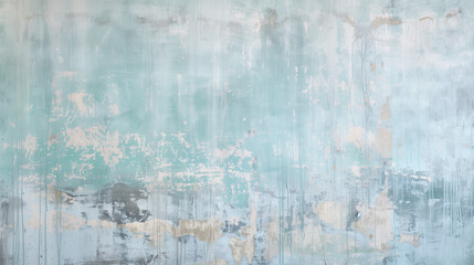 Obraz premium Rustic Textured Wall with Ocean-inspired Pastels Color Washing Technique. Aged effect. Palette of sky blue with subtle variations in hue and tonality. High-resolution. Soft and layered finish.
