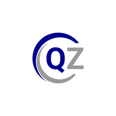 Obraz premium Alphabet letters Initials Monogram logo QZ, INITIAL Letter QZ logo design, template vector illustration. QZ Initial Letter Logo design vector template, Graphic Alphabet Symbol for Corporate Business. 