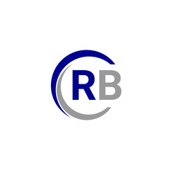 RB Letter Business Logo Design Icon Alphabet Vector Template. RB modern initial creative unique shape monogram logo inspiration.
