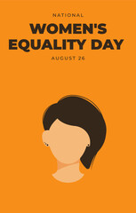 Women's Equality Day. Feminism holiday. Concept for banner, card, poster. Vector illustration in flat style.