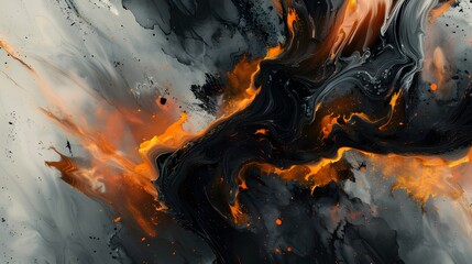 Abstract burning fire showcasing heat and danger