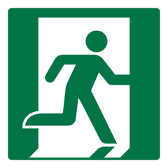 iso emergency and first aid safety signs emergency exit symbol and pictogram only size 1 x 1 square shape