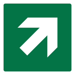 iso emergency and first aid safety signs evacuation route symbol and pictogram only size 1 x 1 square shape