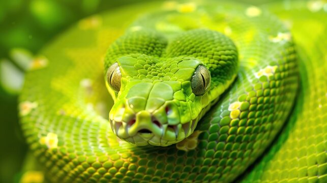 dangerous green snake