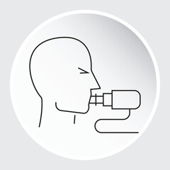 Vector Icon of Spirometry - Medical Diagnostic Tool and Health Illustration with editable stroke.