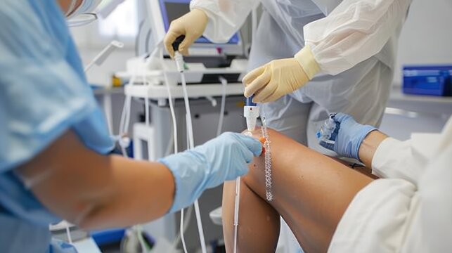 Training medical procedure puncture training knee for aspiration
