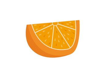 カットされたオレンジのイラスト