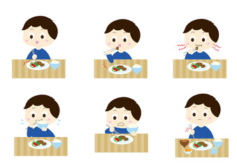 食育、悪いマナーの子供セット