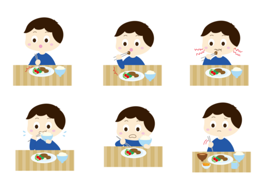 食育、悪いマナーの子供セット