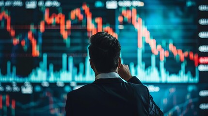 financial analysts concerned about inflation crisis and recession business concept