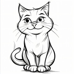 Obraz premium a drawing of a cat with a tail that says quot the name quot