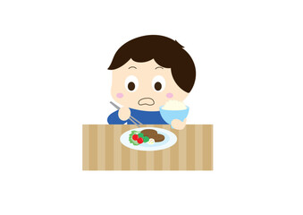 食事マナー犬食い