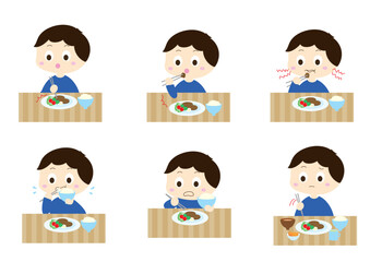 食育、悪いマナーの子供セット