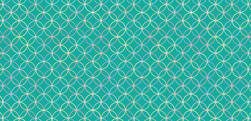 geometric retro pastel circle with green backgroud  seamless pattern jpg