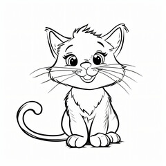Obraz premium a drawing of a cat with a tail that says quot the name quot