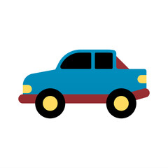 Flat colorful car icon element asset design