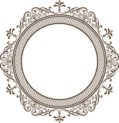 Vintage label design with monograms and frames